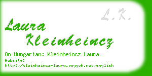 laura kleinheincz business card